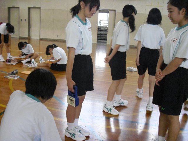 新体力テスト その１ 5月 13年 浜名中学校 ブログ 浜名中学校