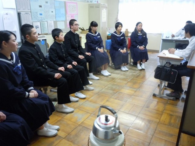 私立高校受験面接練習 指導 1月 15年 春野中学校 ブログ 春野中学校