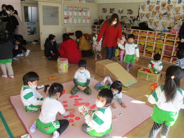 参観会 懇談会 年少 年中 2月 18年 初生幼稚園 ブログ 初生幼稚園