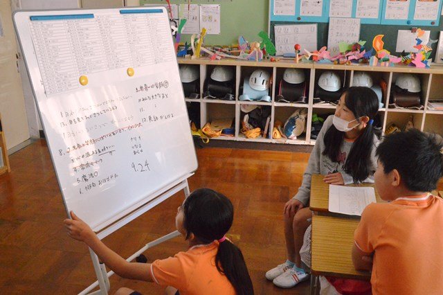 あいさつ標語選定会議 ６年生 12月 16年 平山小学校 ブログ 平山小学校