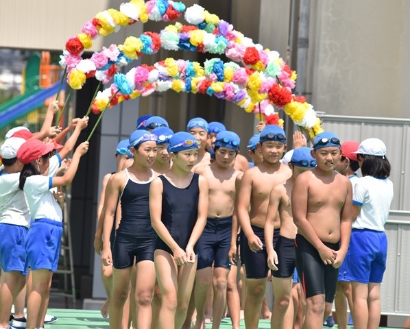 水泳部激励集会 7月 18年 井伊谷小学校 ブログ 井伊谷小学校