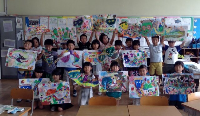 図工 りゅうの目のなみだ 10月 16年 北小学校 ブログ 北小学校