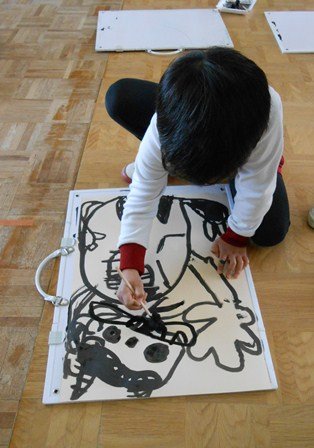 鬼の絵を描いたよ 2月 15年 北浜北幼稚園 ブログ 北浜北幼稚園