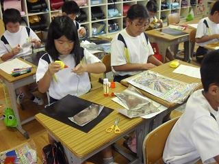 ３年生 図工 キラキラの世界に 理科 風やゴムのはたらき 10月 13年 南の星小学校 ブログ 南の星小学校