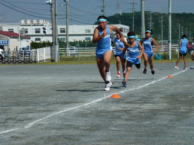 がんばれ陸上部集会 10月 12年 中川小学校 ブログ 中川小学校