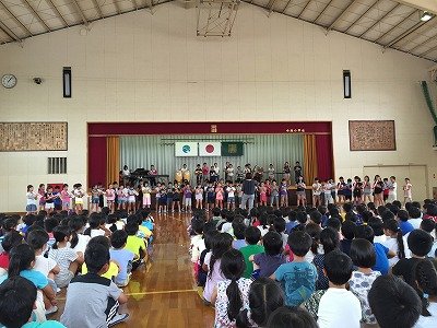 ４年生 合唱 演奏を披露しました 7月 16年 中瀬小学校 ブログ 中瀬小学校