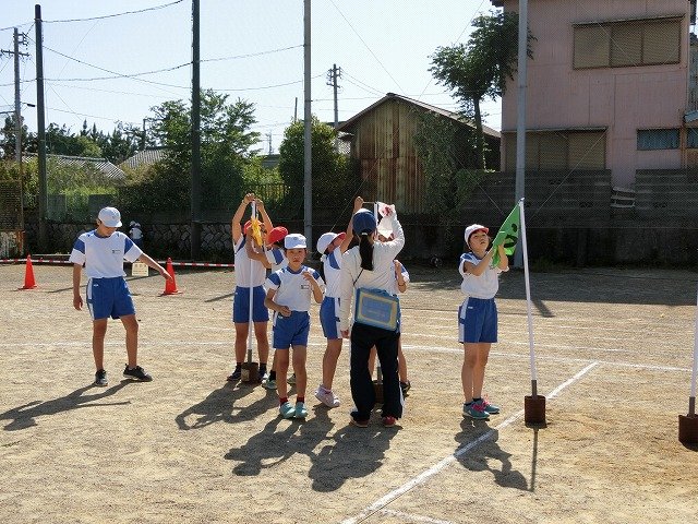 運動会前日準備 5月 18年 追分小学校 ブログ 追分小学校