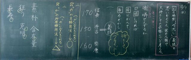 平家物語 扇の的 義経 弓流しの場面 10月 15年 西部中学校 ブログ 西部中学校