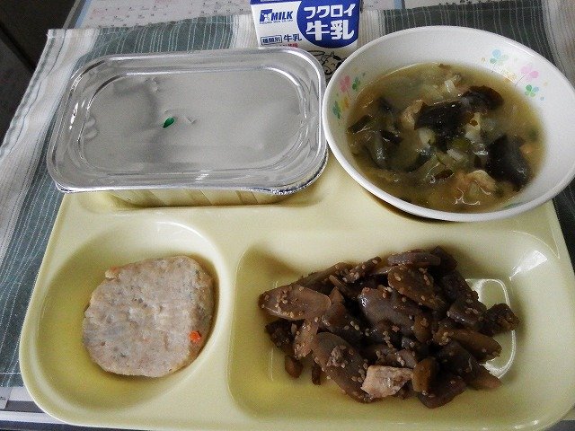 ６月２日 火 の給食メニュー 6月 15年 蜆塚中学校 ブログ 蜆塚中学校