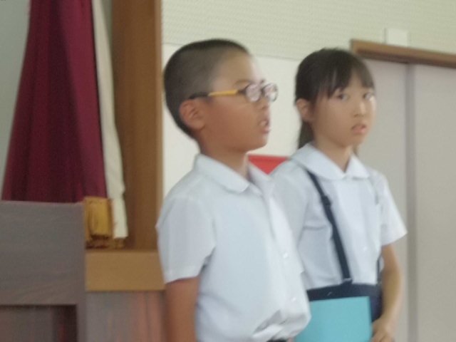 １学期終業式の様子です 7月 15年 新原小学校 ブログ 新原小学校