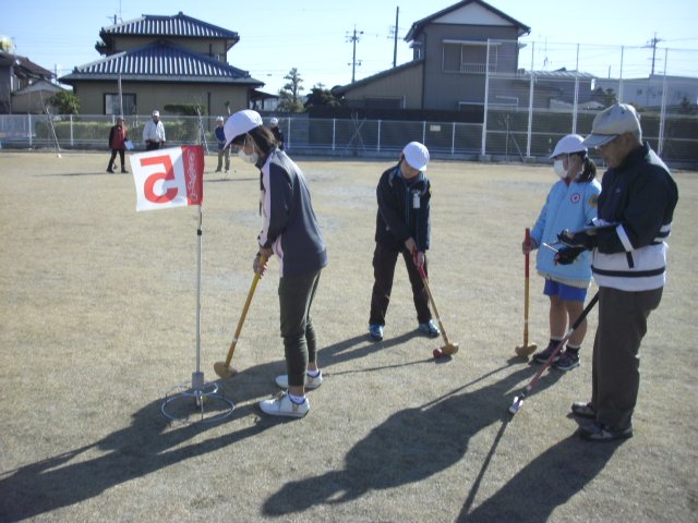 グラウンドゴルフを通して 1月 14年 内野小学校 ブログ 内野小学校